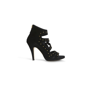 Dare Black Suede with Gold Studs